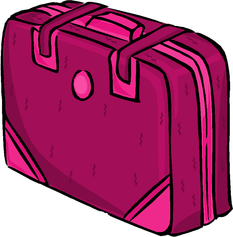 Pink Suitcase clipart transparent