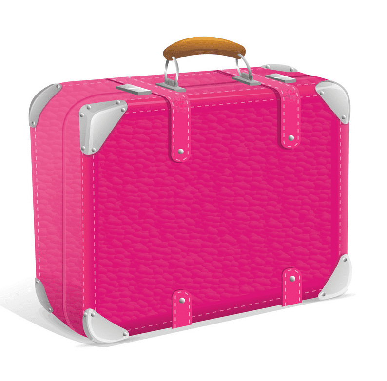 Pink Suitcase clipart