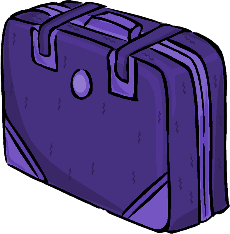 Purple Suitcase clipart transparent