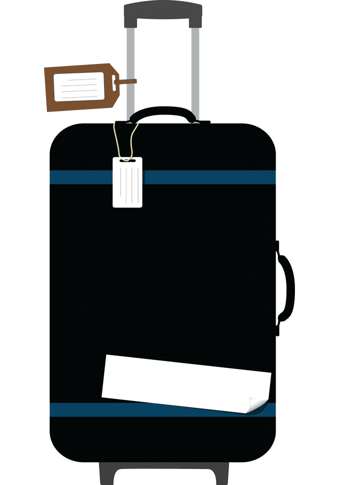 Rolling Suitcase clipart for free