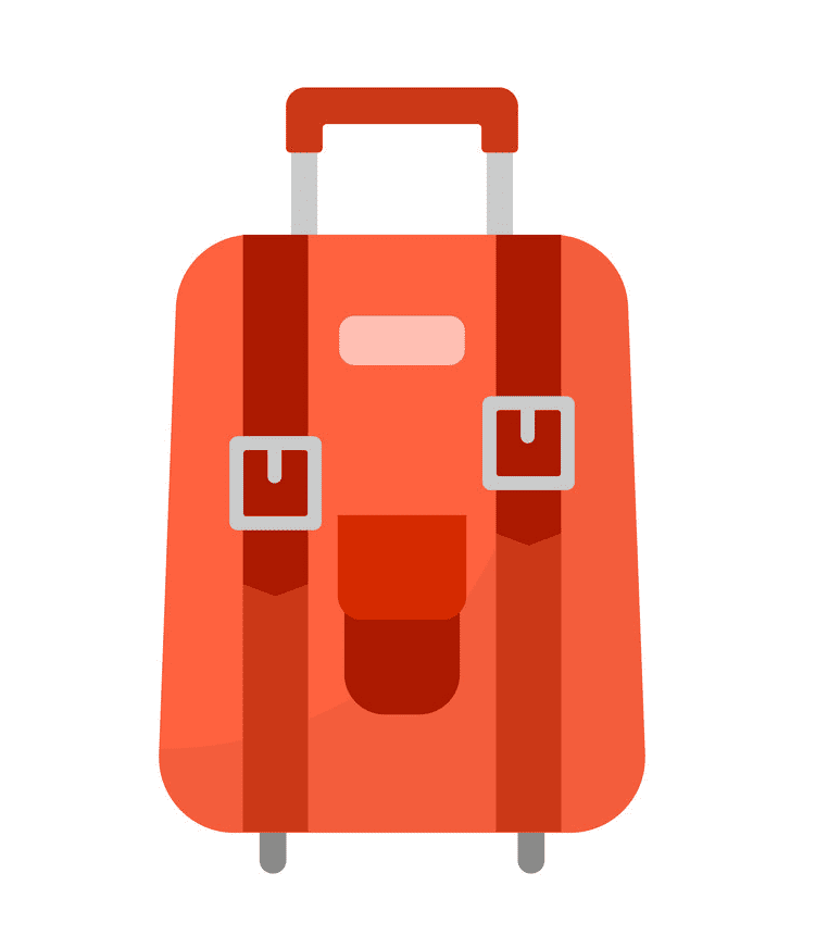 Rolling Suitcase clipart for kid
