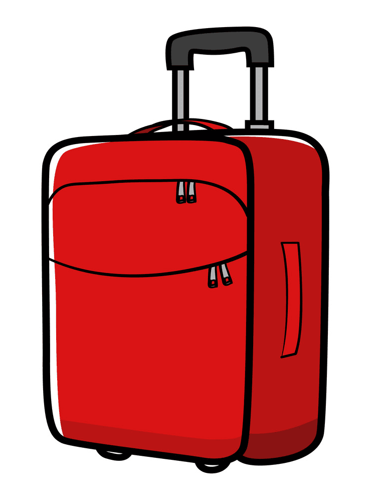 Rolling Suitcase clipart for kids