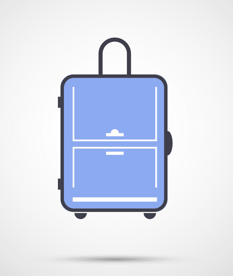 Rolling Suitcase clipart png download