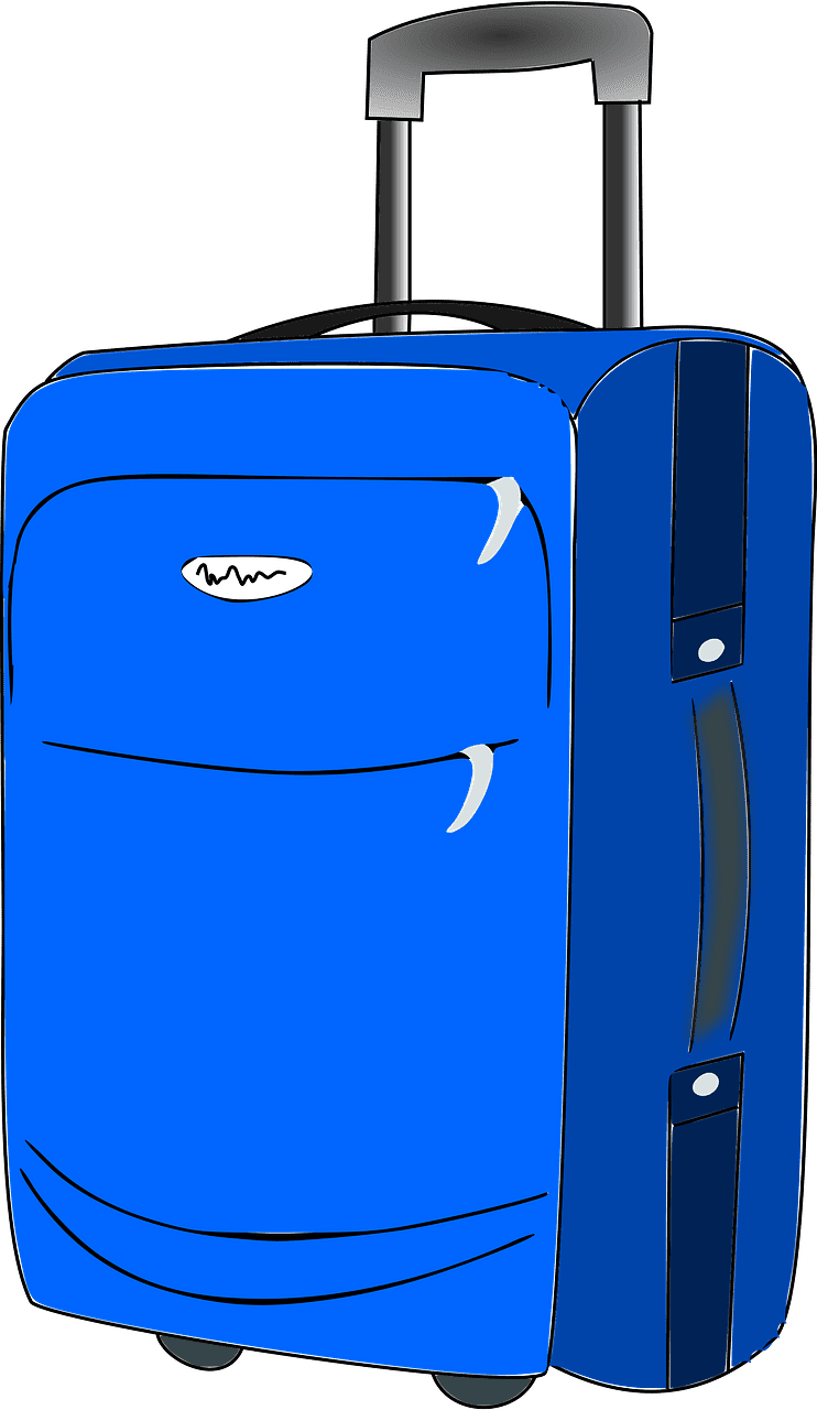 Rolling Suitcase clipart transparent