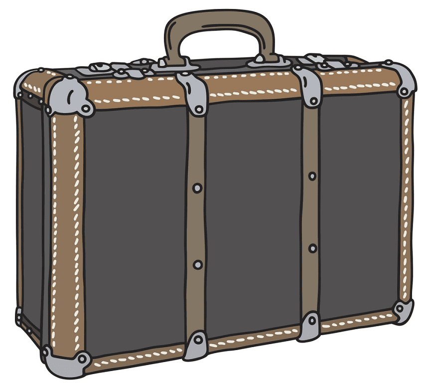 Suitcase clipart free for kid