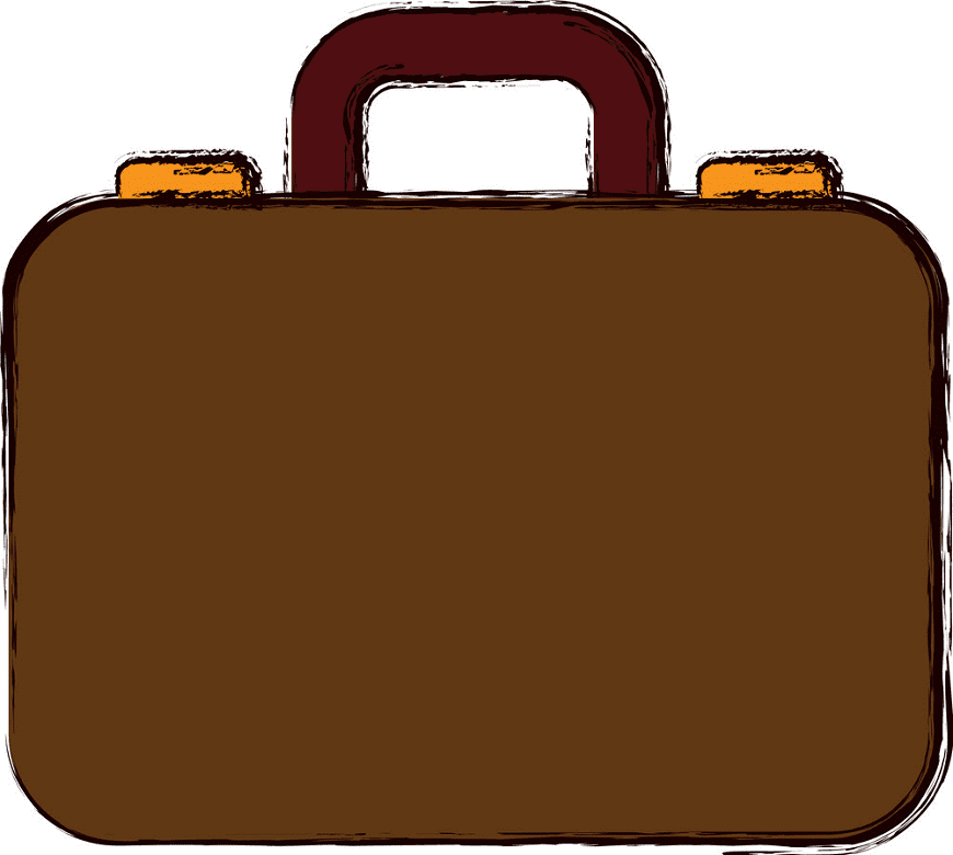 Suitcase clipart free for kids