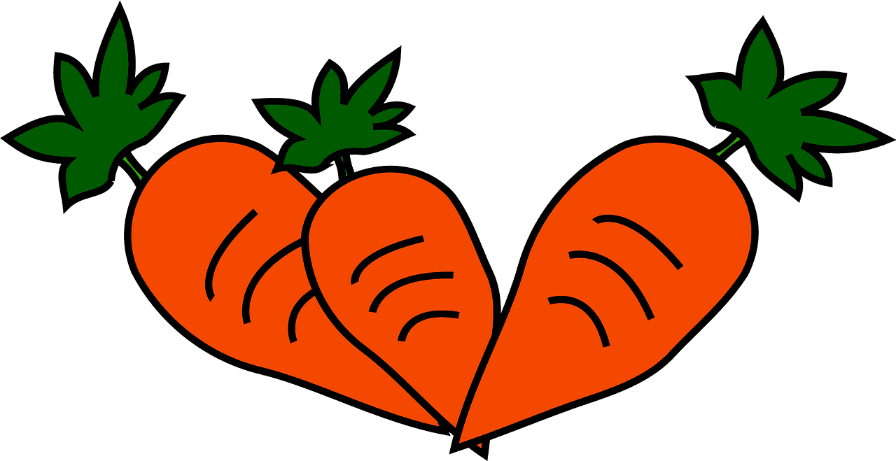 Three Carrots clipart transparent