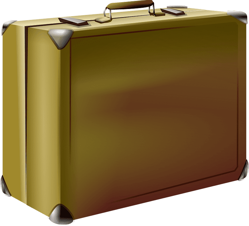 Yellow Suitcase clipart transparent