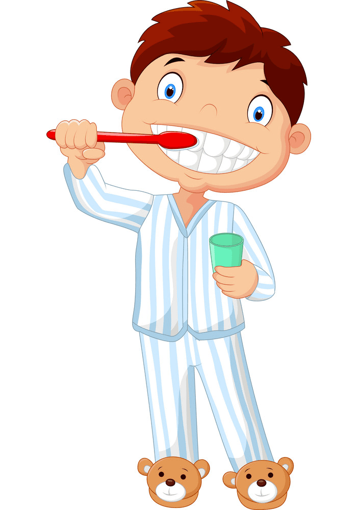 Boy in Pajamas clipart for free