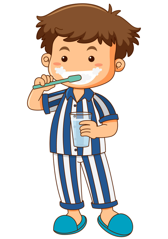 Boy in Pajamas clipart free