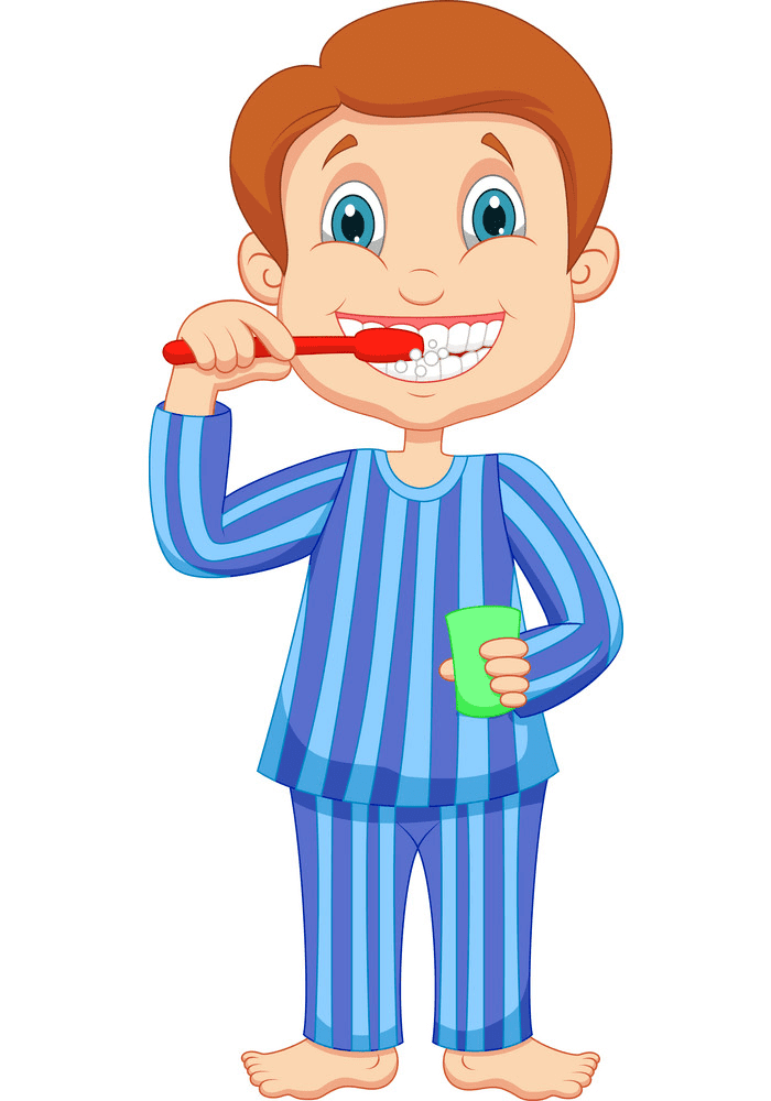 Boy in Pajamas clipart png