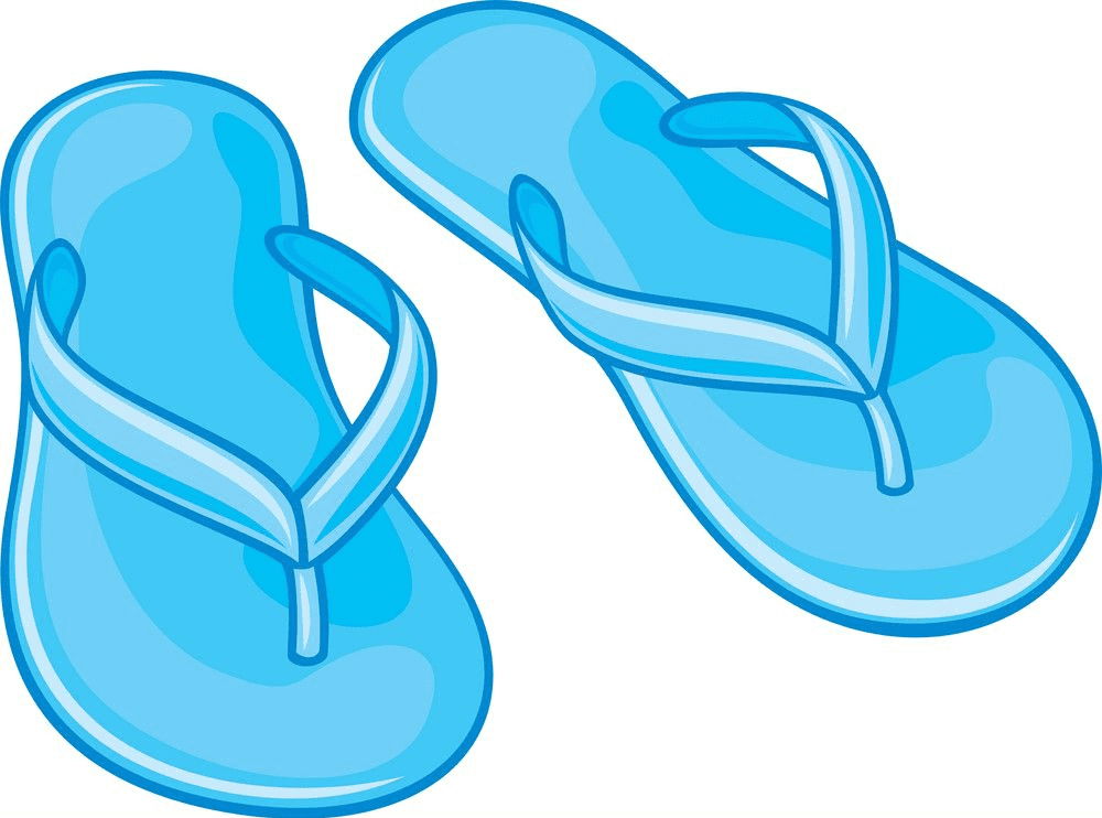Free Flip Flops clipart for kids