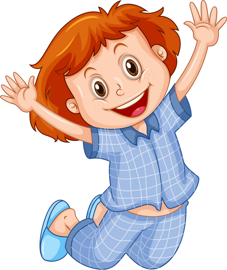 Girl in Pajamas clipart free