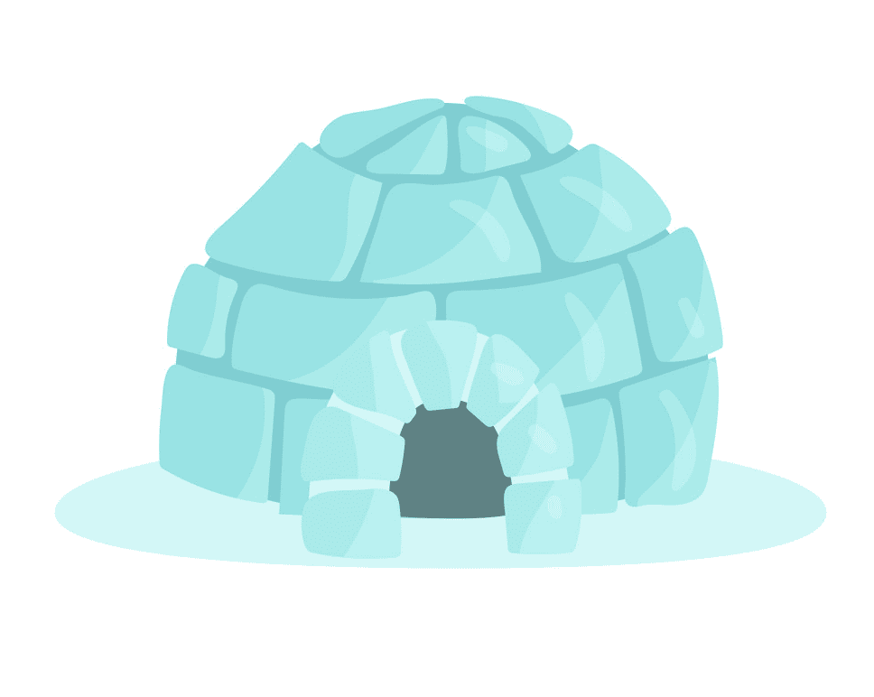 Igloo clipart free for kid