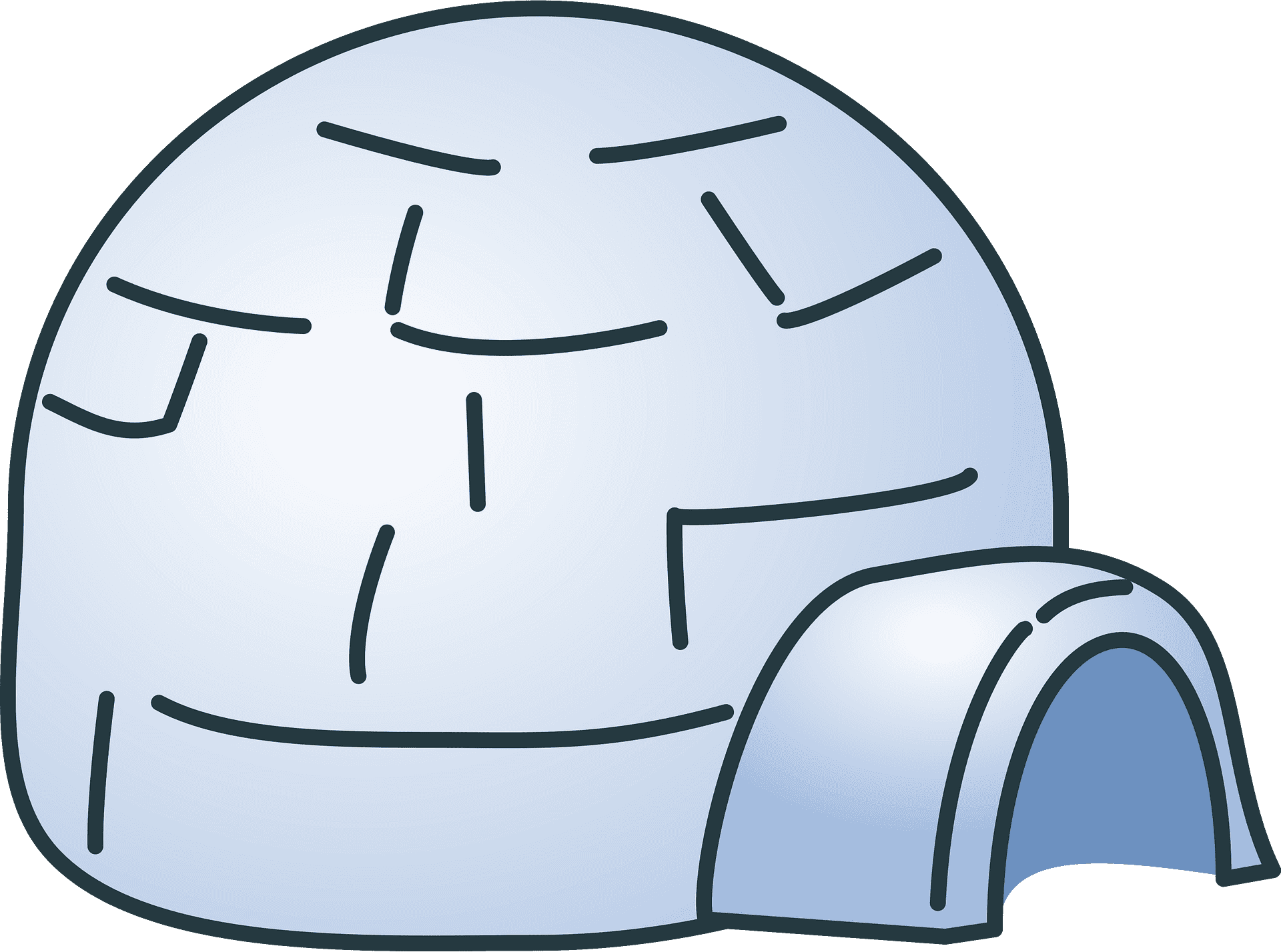 Igloo clipart transparent for kid