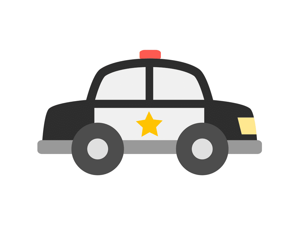 Police Car clipart free for kid