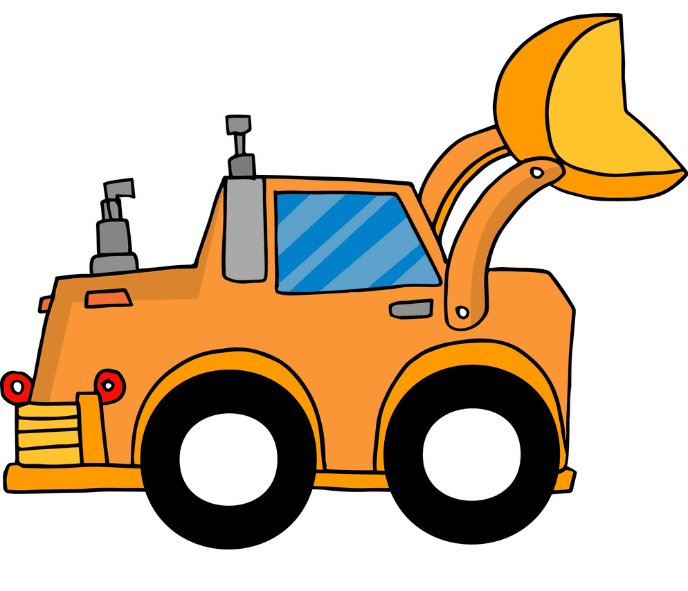 Bulldozer clipart png for kid