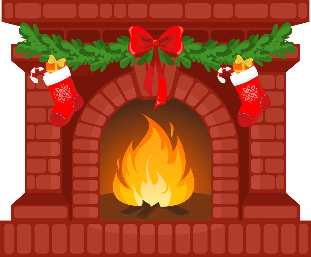 Christmas Fireplace clipart
