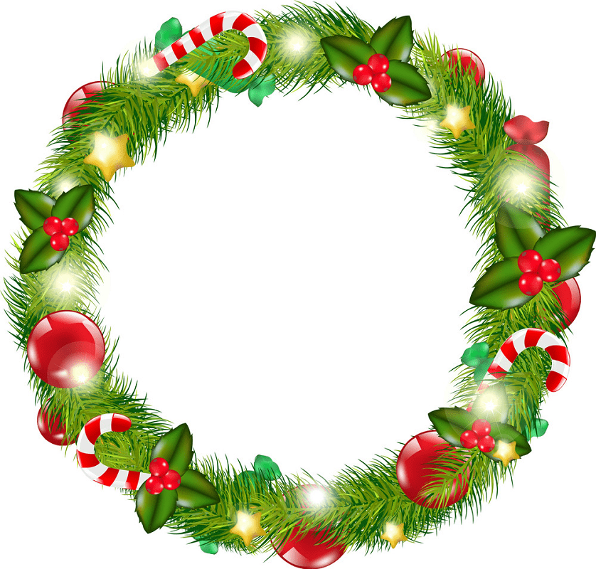 Christmas Wreath clipart for kids