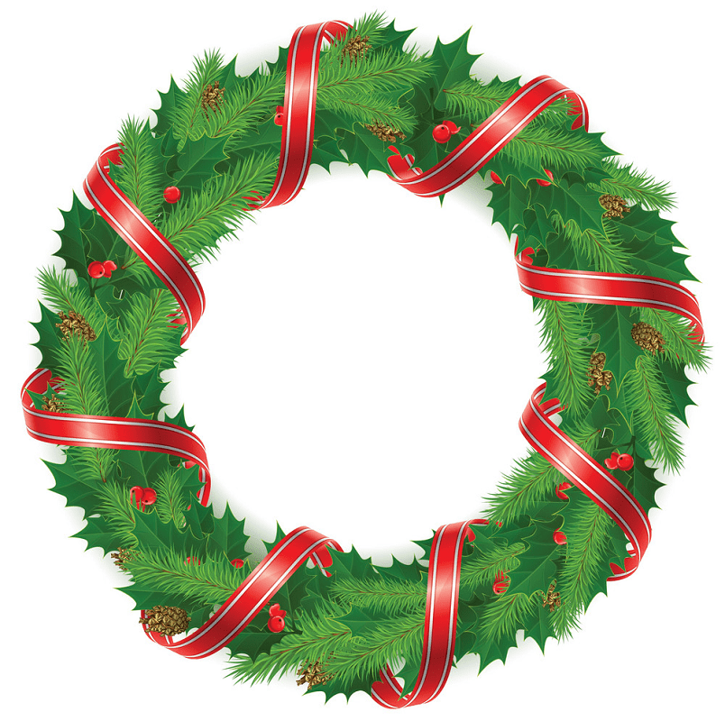 Christmas Wreath clipart free for kids