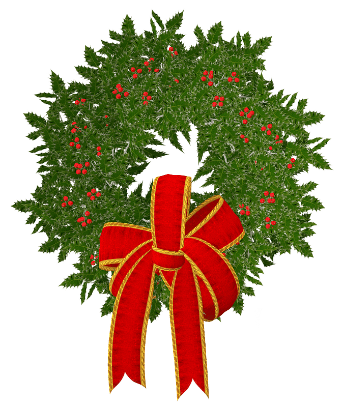 Christmas Wreath clipart transparent 7