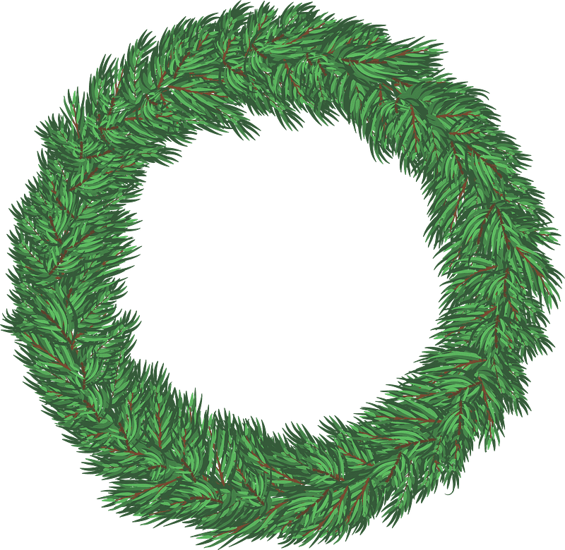 Christmas Wreath clipart transparent background 2