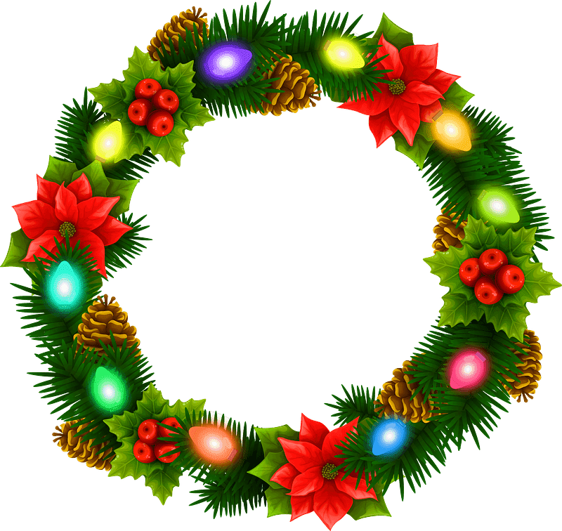 Christmas Wreath clipart transparent background 8