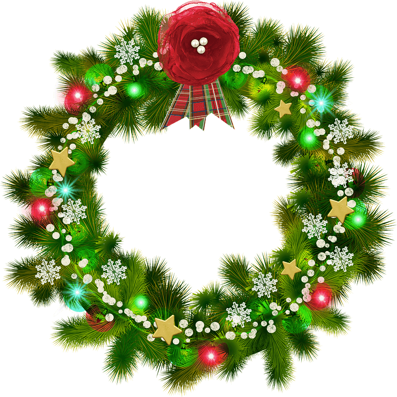 Christmas Wreath clipart transparent for free