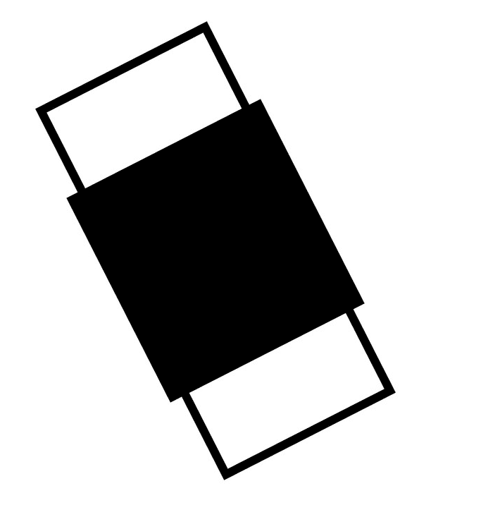 Eraser Clipart Black and White 1