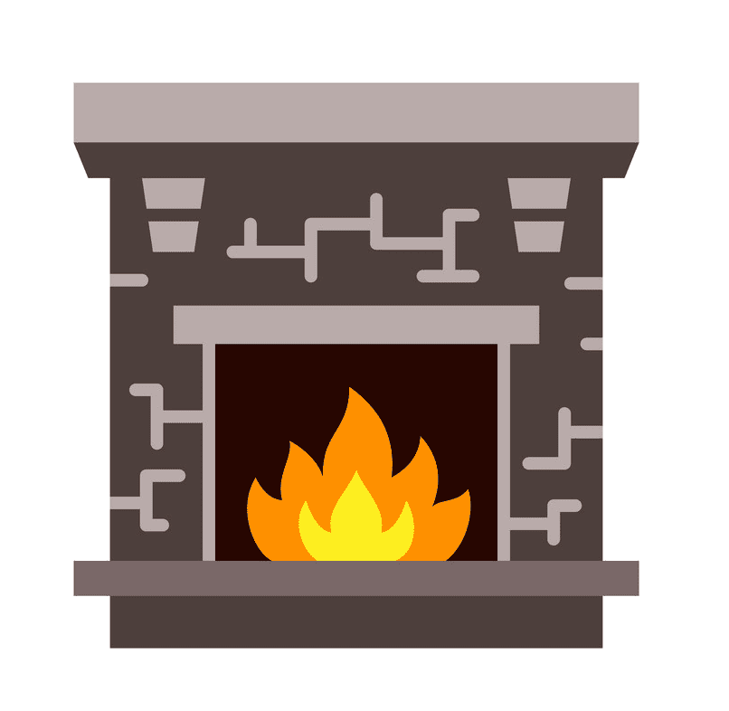 Fireplace clipart 4