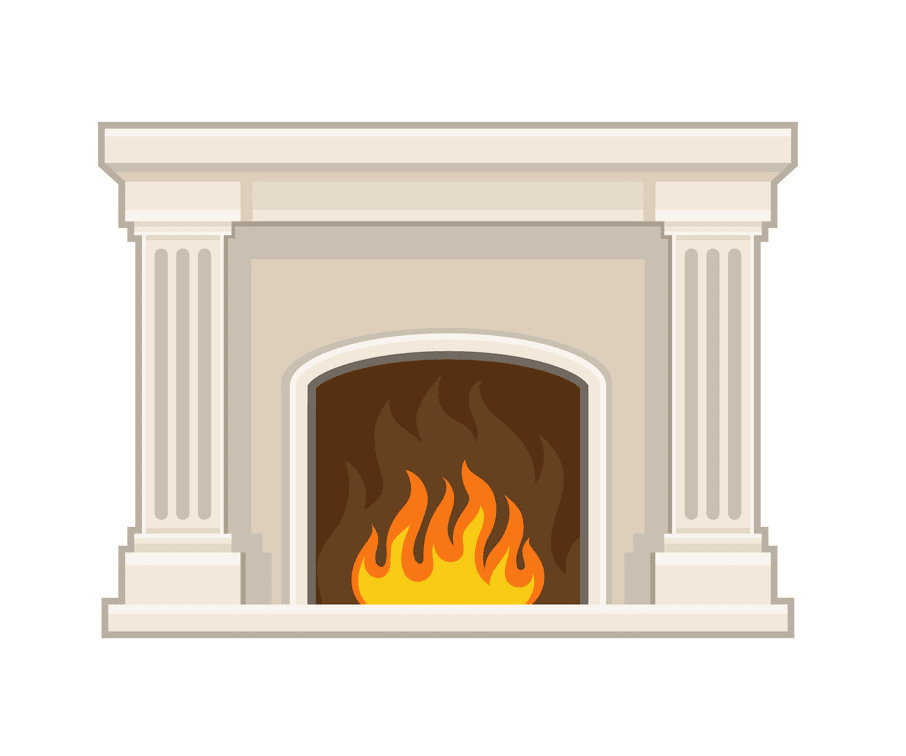 Fireplace clipart 6