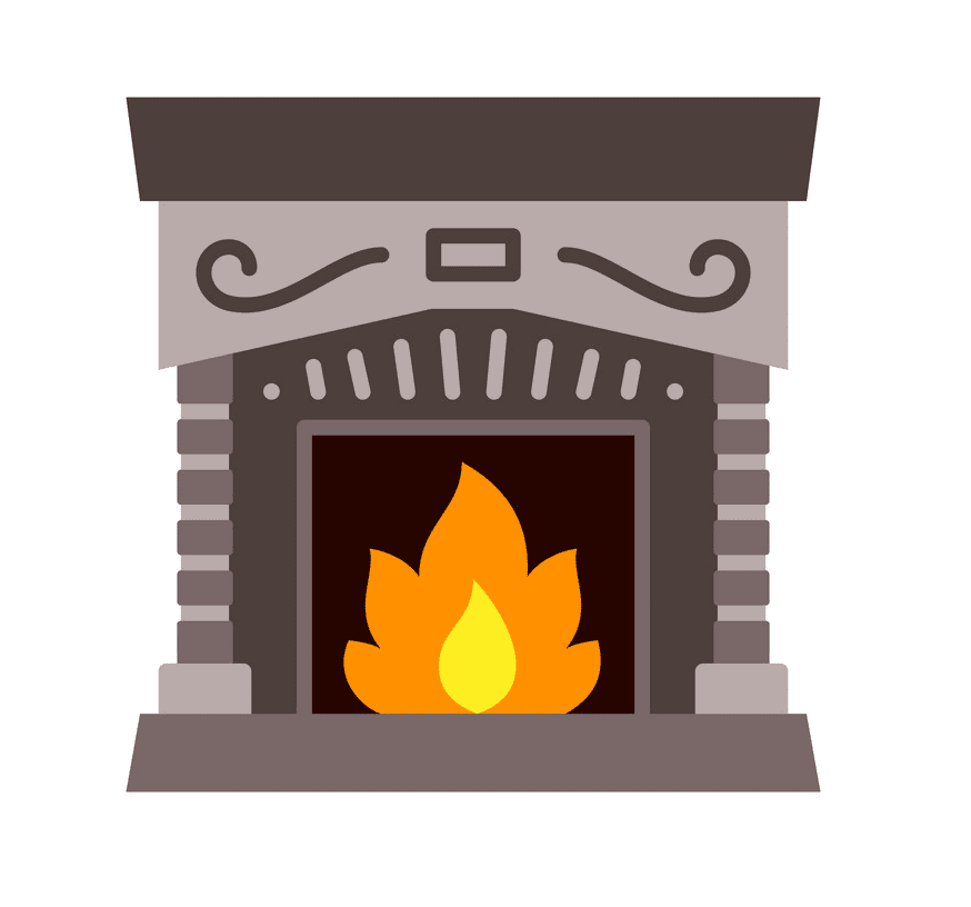 Fireplace clipart 7