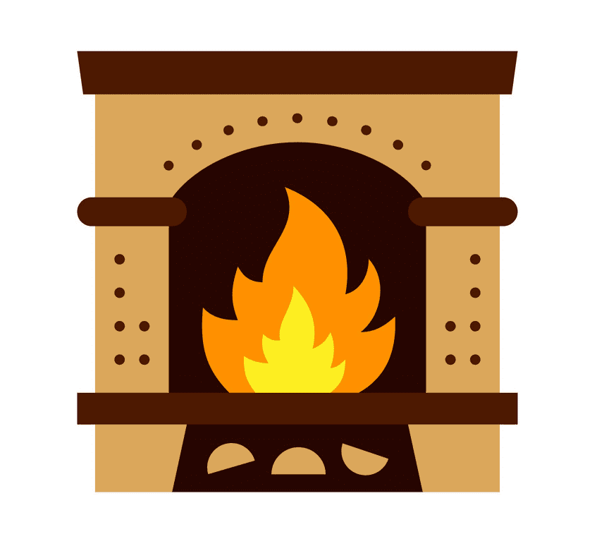 Fireplace clipart 8