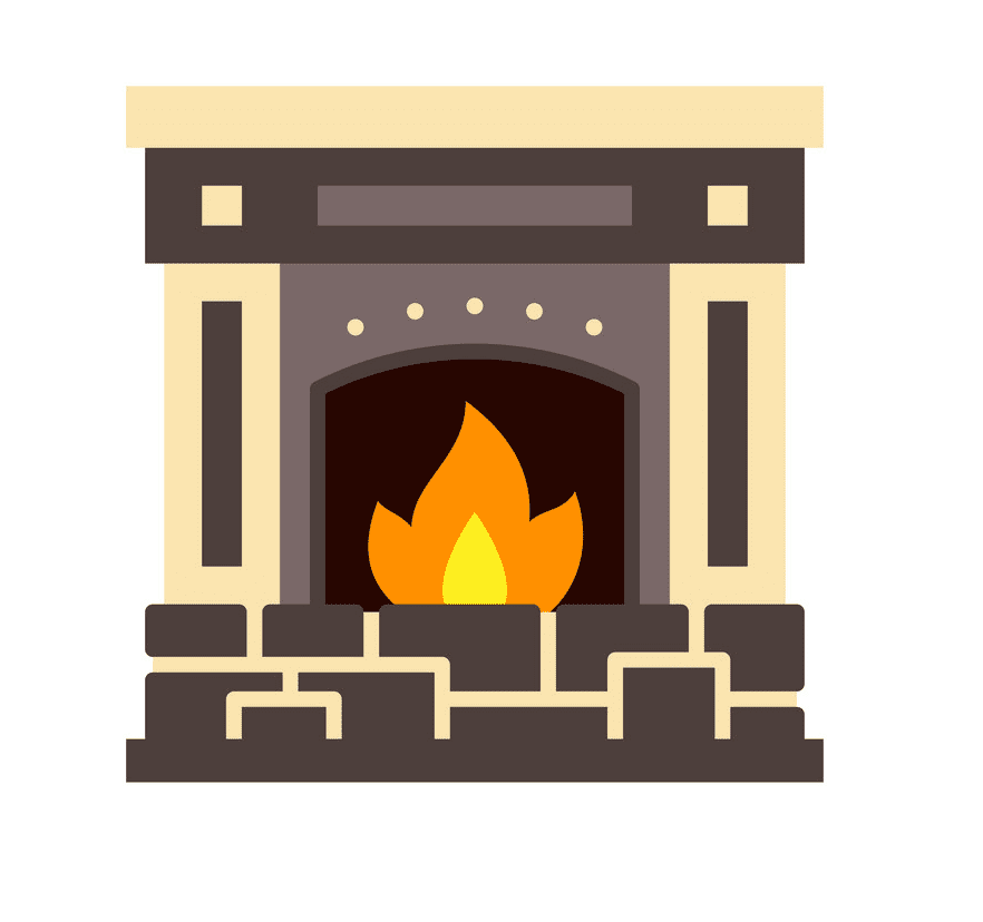 Fireplace clipart 9
