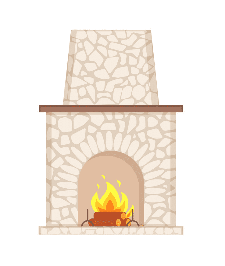 Fireplace clipart free 1