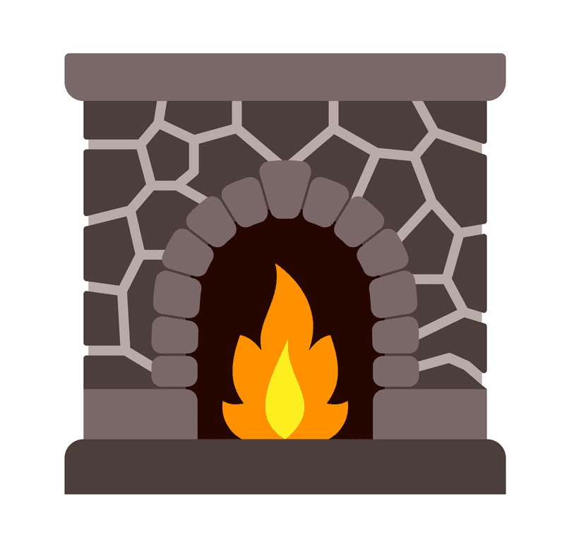 Fireplace clipart free 2