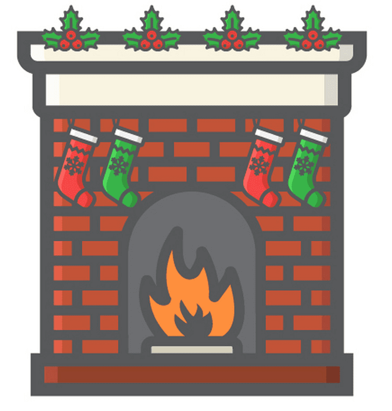Fireplace clipart free 3