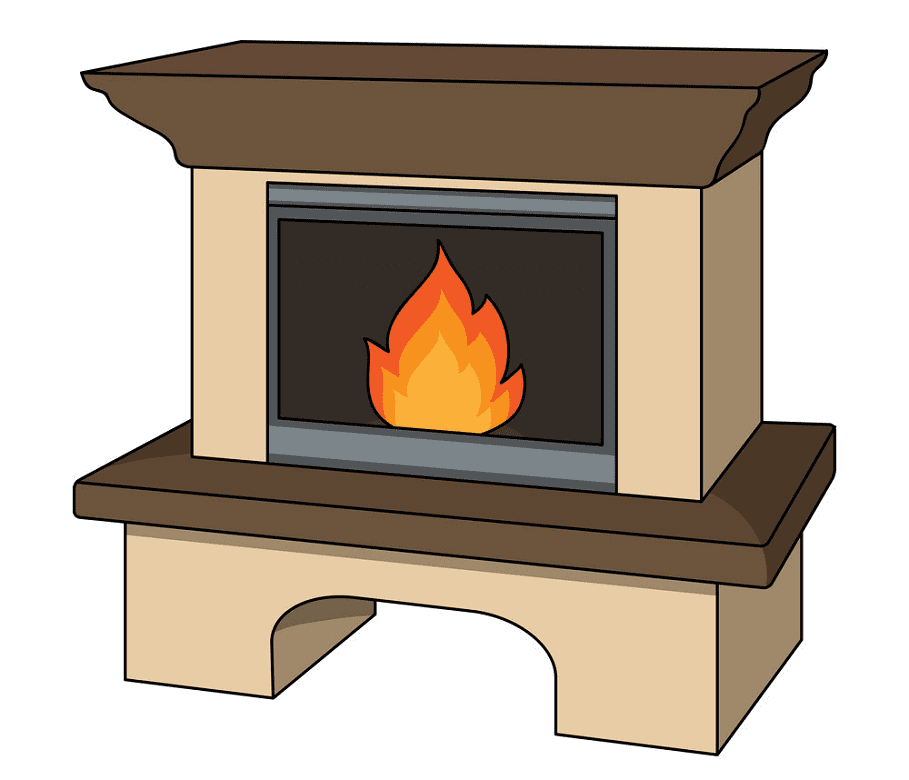 Fireplace clipart free 4