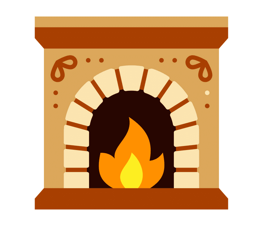 Fireplace clipart free 5