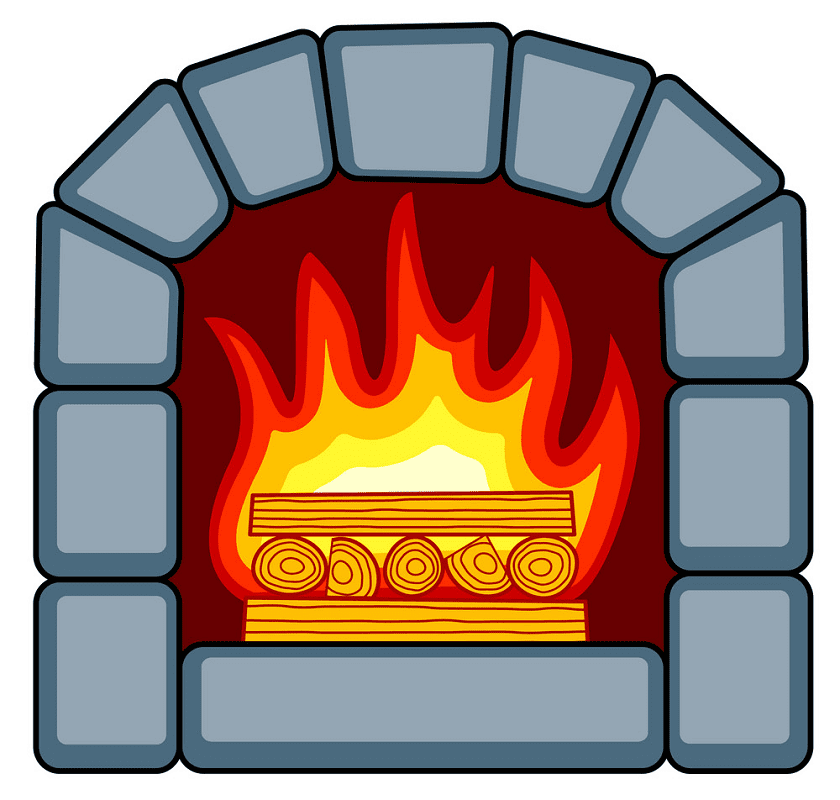 Fireplace clipart free 6