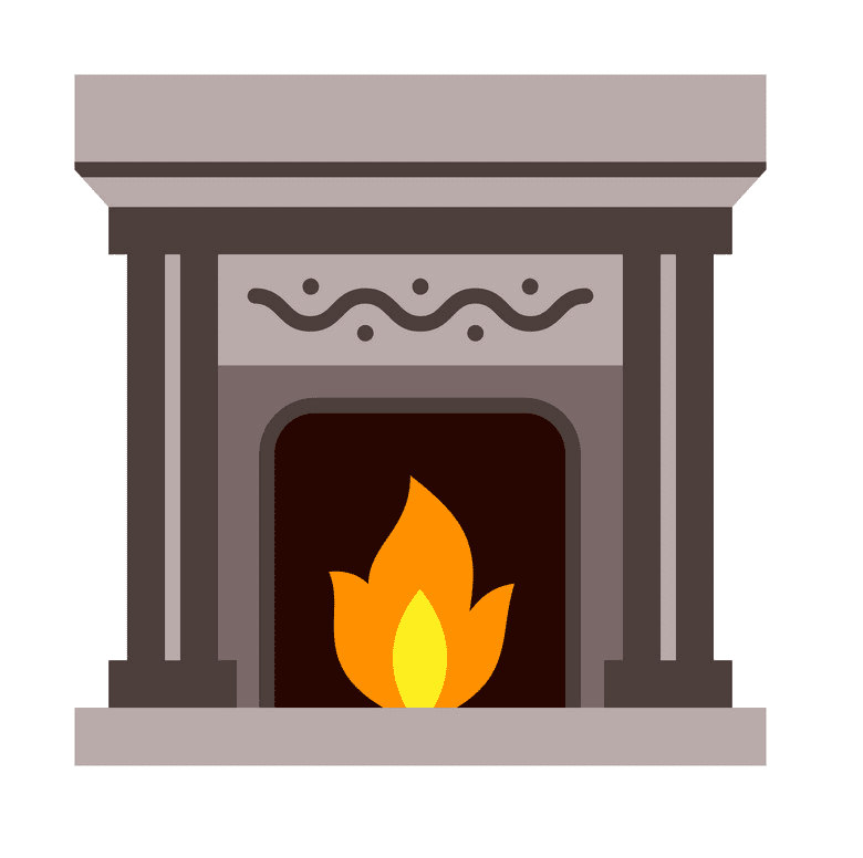 Fireplace clipart free 9