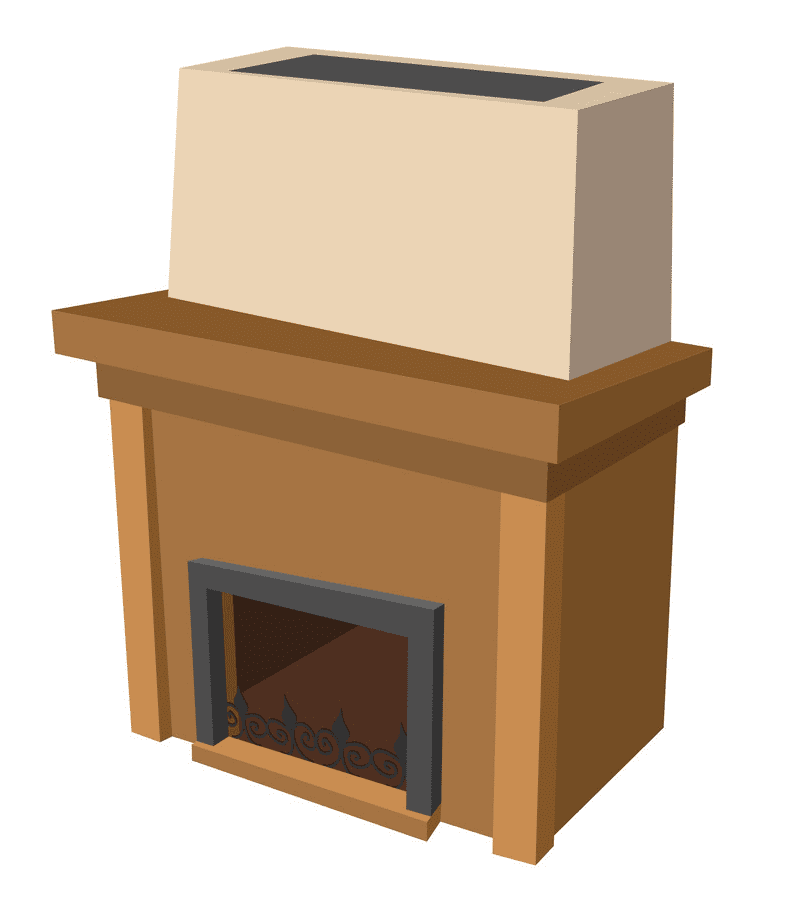 Fireplace clipart free for kid