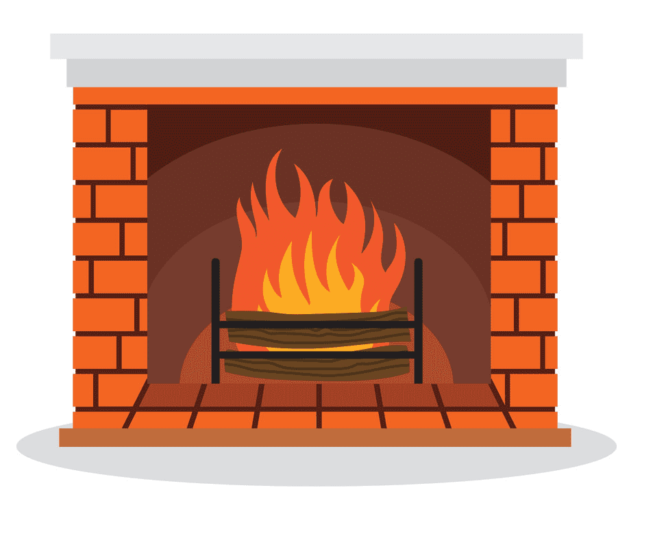 Fireplace clipart free