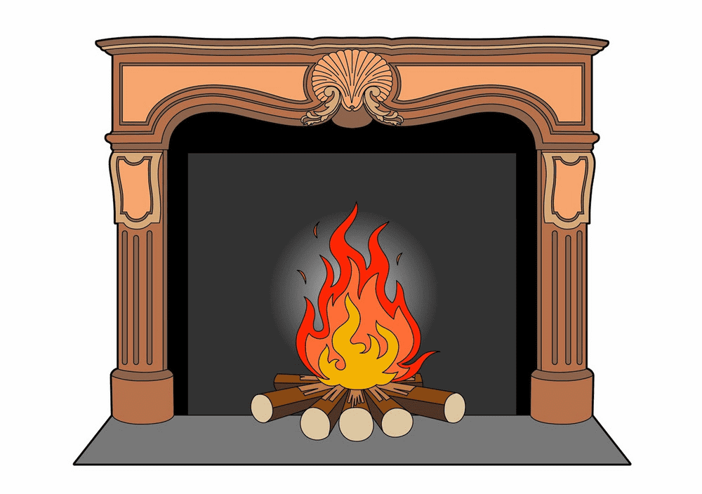 Fireplace clipart image