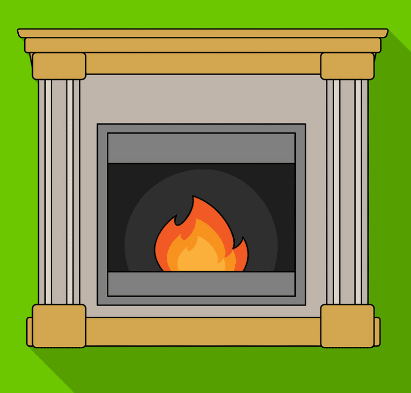 Fireplace clipart png 1