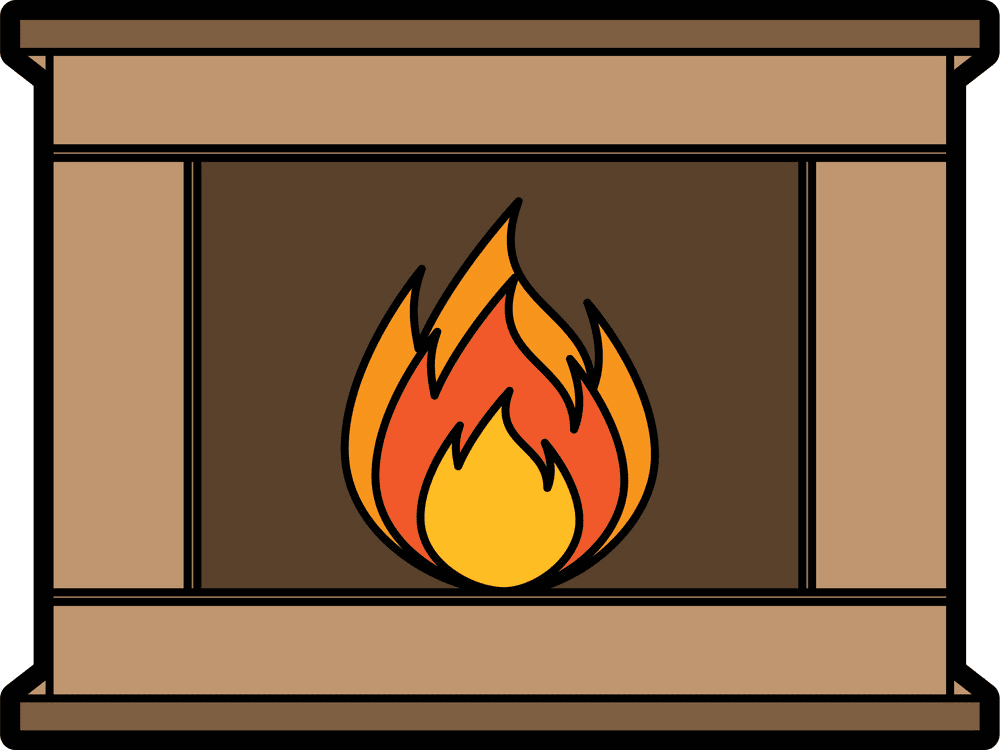 Fireplace clipart png 10