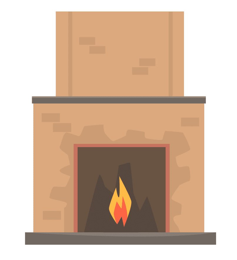 Fireplace clipart png for kid