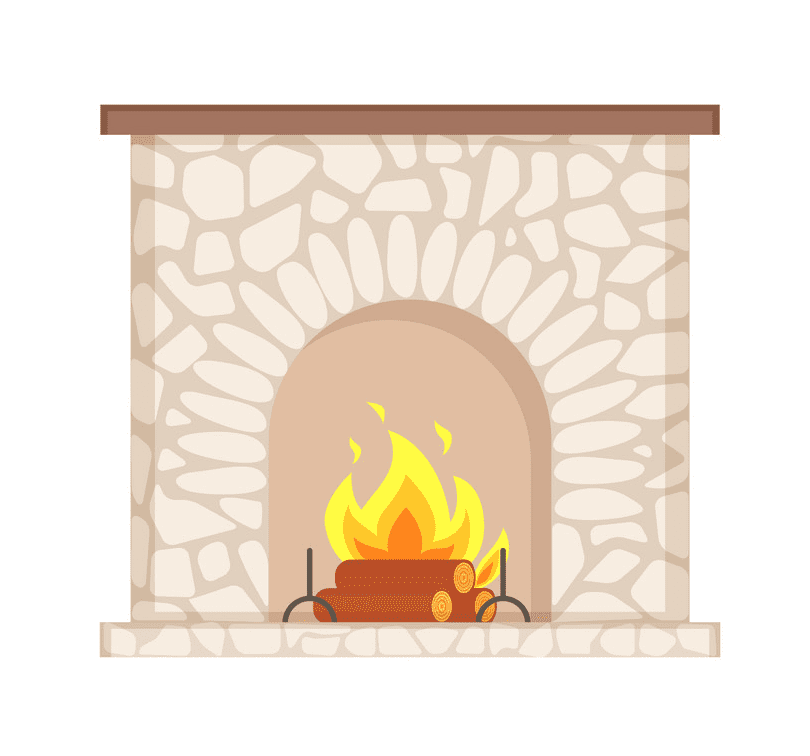 Fireplace clipart png for kids