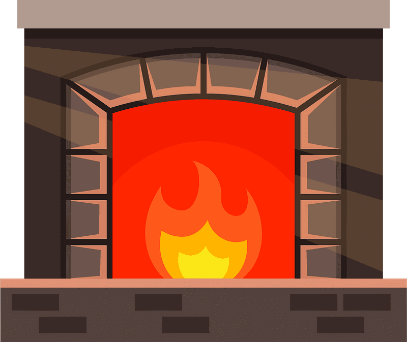 Fireplace clipart transparent background