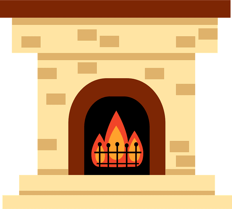 Fireplace clipart transparent download